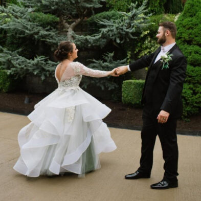 Real Brides in Cicada Wedding Dresses