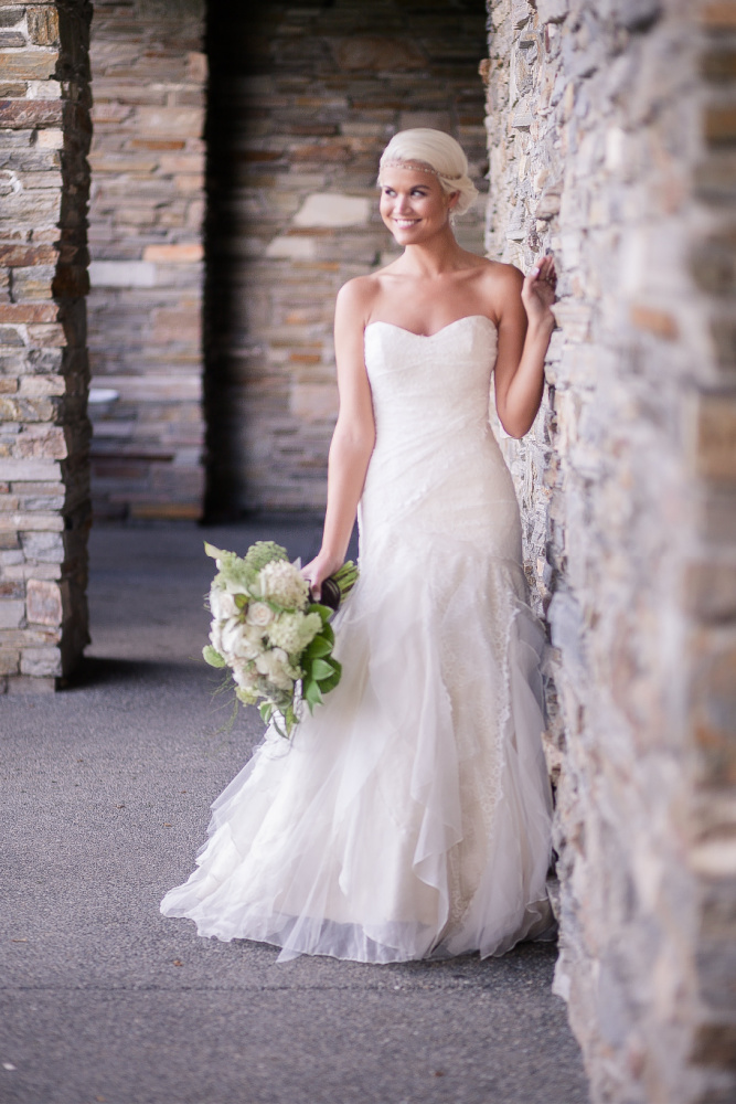 Scoop Back Lace Applique Tulle Wedding Dress | David's Bridal