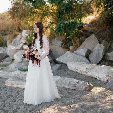 Real Brides in Cicada Custom Wedding Dresses